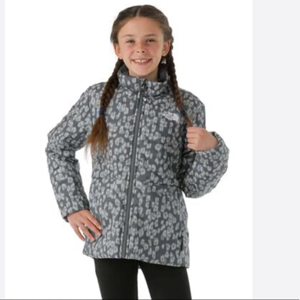 The North Face Little Girl's & Girl's Reversible Mossbud Cheetah Print coat
